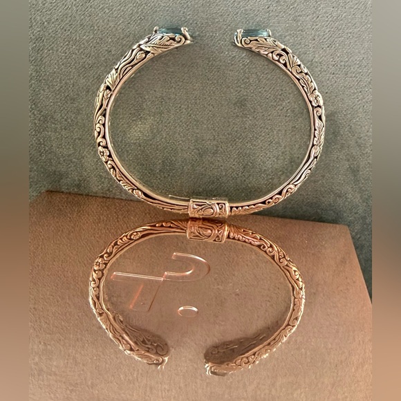 Elegant silver bracelet with blue gemstone - Picture 7 of 11